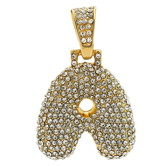☃️BOGO50%☃️🆕✨GOLD A ✨BUBBLE LETTER INITIAL NECKLACE - Picture 3 of 15